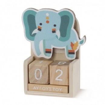 Ξύλινο ημερολόγιο ελέφαντας...