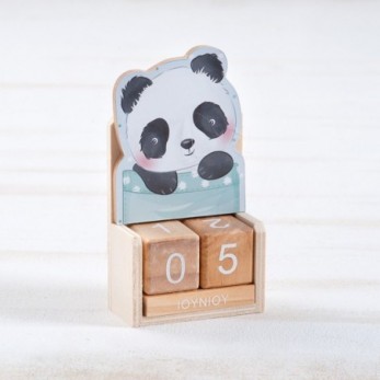 Μπομπονιέρα Βάπτισης Ξύλινο ημερολόγιο Panda