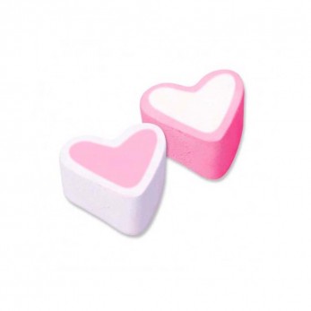 Marshmallow καρδιά λευκό-ροζ