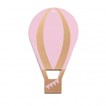 Μεταλλικό μοτίφ αερόστατο χρυσό ροζ